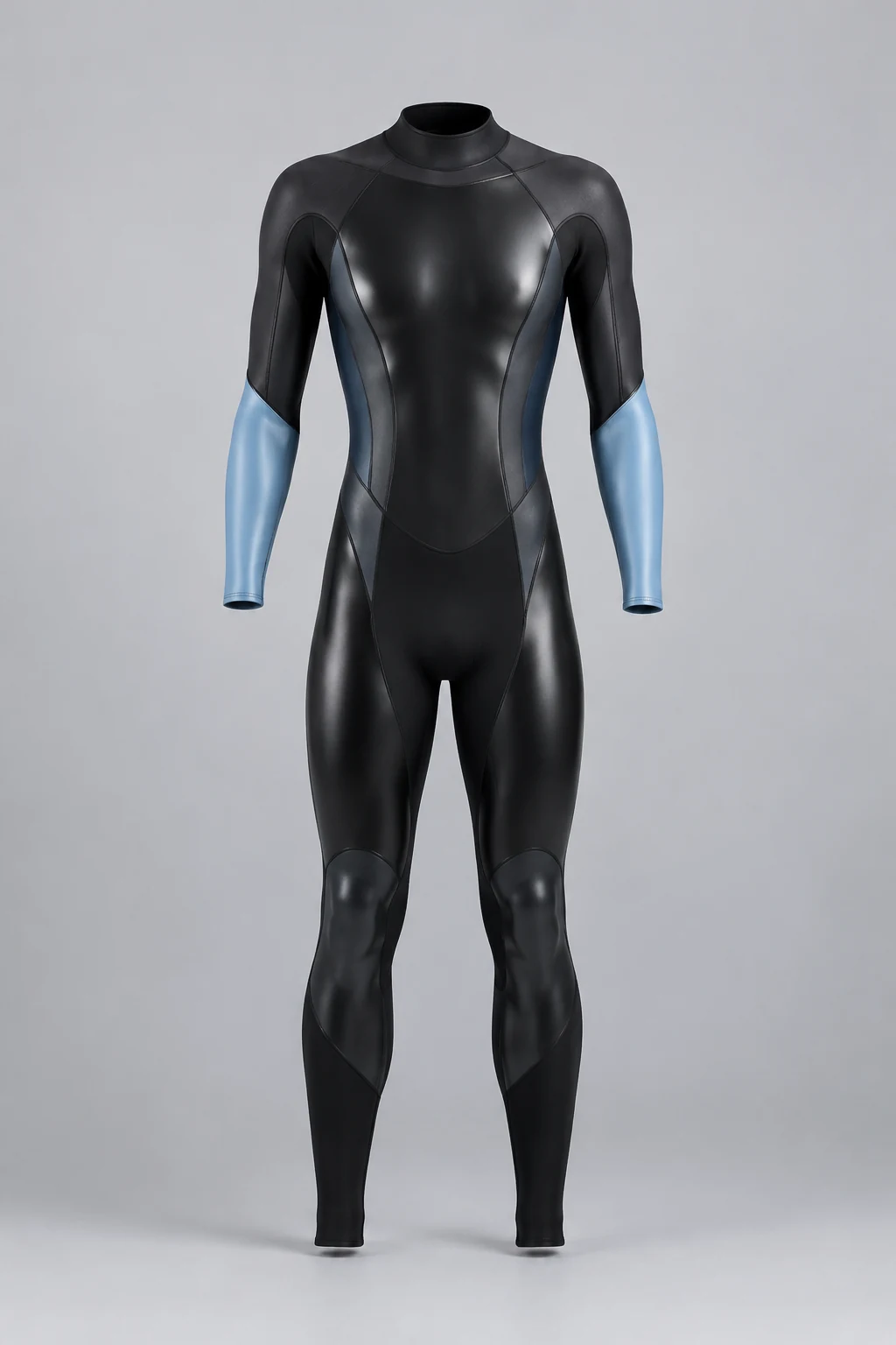 Black open-water swimming wetsuit